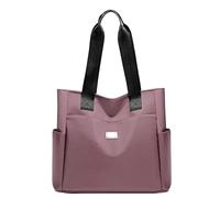 Générique Nylon Shoulder Bag for women Waterproof Tote Bags Lightweight Nylon Hobo Bag With Multiple Pockets Large Tote Bags (Pink,Large)