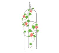 Générique Obélisque de Jardin Support de Plantes de Grimpantes, 60 90 120 150 180 cm Tuteur Plante Grimpante pour Plantes Grimpantes pour Intérieur et extérieur(White,28 x 90cm/11 x 35in)