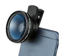 Générique Objectif HD pour Smartphones - Functional Compact, Accessoires d'objectif téléphone, Portable Kit de Super, Macro Grand Angle 0 45X | Multipurpose Outdoor Indoor Utility Sleek Versatile