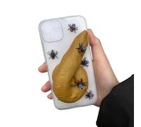 Générique Obnoxious Ugliest Phone Case,Funny Creative Pan,Simulated Weird Poop Elements,Suitable for iPhone 16/15/14/13 Pro Max Abstract Funny Creative Mobile Phone Case (for iPhone 16,L)