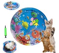 Générique Ocean Breeze Splashland Cat Toy, Cat Water Mat, 25/39 inch Anti-Scratch Water Mat for Cats, Thickened Summer Water Sleeping Mats for Cat, Indoor and Outdoor Toys (65cm/25.59in-E)