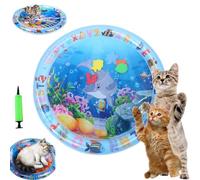Générique Ocean Breeze Splashland Cat Toy, Cat Water Mat, 25/39 inch Anti-Scratch Water Mat for Cats, Thickened Summer Water Sleeping Mats for Cat, Indoor and Outdoor Toys (65cm/25.59in-D)