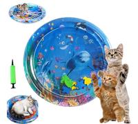 Générique Ocean Breeze Splashland Cat Toy, Cat Water Mat, 25/39 inch Anti-Scratch Water Mat for Cats, Thickened Summer Water Sleeping Mats for Cat, Indoor and Outdoor Toys (65cm/25.59in-B)