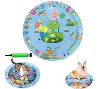 Générique Ocean Breeze Splashland Cat Toy,Large Water Sensory Play Mat for Cats,Double Thickened Sensory Water Mat for Cat Dog with Pump,Ocean Themed Inflatable Waters Playmat for Indoor Cats