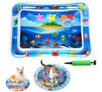 Générique Ocean Breeze Splashland Cat Toy,Large Water Sensory Play Mat for Cats,Double Thickened Sensory Water Mat for Cat Dog with Pump,Ocean Themed Inflatable Waters Playmat for Indoor Cats