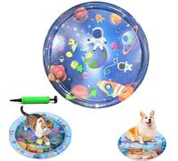 Générique Ocean Breeze Splashland Cat Toy,Large Water Sensory Play Mat for Cats,Double Thickened Sensory Water Mat for Cat Dog with Pump,Ocean Themed Inflatable Waters Playmat for Indoor Cats