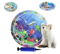 Générique Ocean Breeze Splashland Cat Toy, Ocean Breeze Splashland, Cat Water Mat, Anti-Scratch Water Mat for Cats, Thickened Pet Pad and Cooling Waterbed for Dogs/Cats (K-100cm/39.4in)