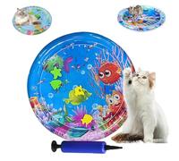 Générique Ocean Breeze Splashland Cat Toy, Ocean Breeze Splashland, Cat Water Mat, Anti-Scratch Water Mat for Cats, Thickened Pet Pad and Cooling Waterbed for Dogs/Cats (A-65cm/25.6in)
