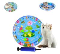 Générique Ocean Breeze Splashland Cat Toy, Ocean Breeze Splashland, Cat Water Mat, Anti-Scratch Water Mat for Cats, Thickened Pet Pad and Cooling Waterbed for Dogs/Cats (G-65cm/25.6in)