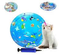 Générique Ocean Breeze Splashland Cat Toy, Ocean Breeze Splashland, Cat Water Mat, Anti-Scratch Water Mat for Cats, Thickened Pet Pad and Cooling Waterbed for Dogs/Cats (H-100cm/39.4in)