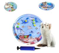 Générique Ocean Breeze Splashland Cat Toy, Ocean Breeze Splashland, Cat Water Mat, Anti-Scratch Water Mat for Cats, Thickened Pet Pad and Cooling Waterbed for Dogs/Cats (C-65cm/25.6in)