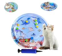 Générique Ocean Breeze Splashland Cat Toy, Ocean Breeze Splashland, Cat Water Mat, Anti-Scratch Water Mat for Cats, Thickened Pet Pad and Cooling Waterbed for Dogs/Cats (I-100cm/39.4in)