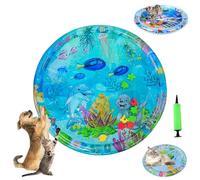 Générique Ocean Breeze Splashland Cat Toy, Ocean Breeze Splashland, Cat Water Mat with Fish, Water Sensory Play Mat for Cats, Cats Mats Toy Interactive for Indoor (L-95cm/37.4in)