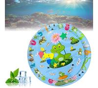 Générique Ocean Breeze Splashland Cat Toy - Year-Round Cooling & Warmth, Cat Water Mat with Fish, Indoor and Outdoor Toys, Cooling Cats Aquatic Sensory Play Mat with Air Pump (Color-F,One Size)
