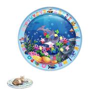 Générique Ocean Breeze Splashland for Cats, 2025 New Cat Water Mat with Fish, Thickened, Leakproof, Anti-Scratch, Pet Water Bed with Inflator, Indoor & Outdoor Summer Fun for Cats Waters Bed (C)