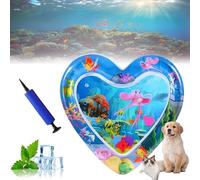 Générique Ocean Breeze Splashland for Cats, 25.6in Cat Water Mat with Fish Thickened PVC, with Manual Air Pump,Leakproof, Anti-Scratch, Rapid Cooling for Both Indoor and Outdoor Use in Summer (#8)