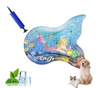 Générique Ocean Breeze Splashland for Cats, 25.6in Cat Water Mat with Fish Thickened PVC, with Manual Air Pump,Leakproof, Anti-Scratch, Rapid Cooling for Both Indoor and Outdoor Use in Summer (#16)