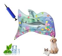 Générique Ocean Breeze Splashland for Cats, 25.6in Cat Water Mat with Fish Thickened PVC, with Manual Air Pump,Leakproof, Anti-Scratch, Rapid Cooling for Both Indoor and Outdoor Use in Summer (#15)