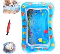 Générique Ocean Breeze Splashland for Cats, Interactive Pet Water Bed, Cat Play Pool with Fish, Thickened Anti-Scratch Water Mat for Indoor Cat Dog (Square Model 4)
