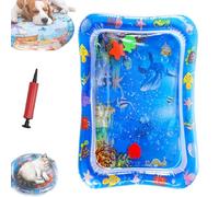 Générique Ocean Breeze Splashland for Cats, Interactive Pet Water Bed, Cat Play Pool with Fish, Thickened Anti-Scratch Water Mat for Indoor Cat Dog (Square Model 1)