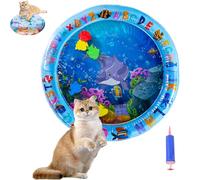 Générique Ocean Breeze Splashland for Cats, Ocean Breeze Splashland for Dogs, Thickened Pets Pad and Cooling Waterbed with Inflator, Rapid Cooling (Type B-S)