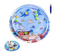 Générique Ocean Breeze Splashland for Cats, Pet Water Bed, Interactive Sensory Pad with Floating Fish, Cooling Mat for Dogs/Cat, Cool and Comfortable Interactive Water Cushion (E,Large)