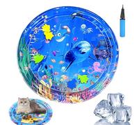 Générique Ocean Breeze Splashland, Ocean Breeze Splashland Cat Toy, Cat Water Mat with Fish, Cooling Summer Toy for Cat and Dogs (C-65cm)