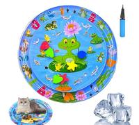Générique Ocean Breeze Splashland, Ocean Breeze Splashland Cat Toy, Cat Water Mat with Fish, Cooling Summer Toy for Cat and Dogs (E-65cm)