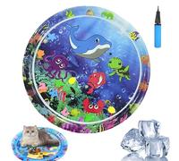 Générique Ocean Breeze Splashland, Ocean Breeze Splashland Cat Toy, Cat Water Mat with Fish, Cooling Summer Toy for Cat and Dogs (J-100cm)
