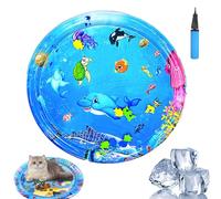 Générique Ocean Breeze Splashland, Ocean Breeze Splashland Cat Toy, Cat Water Mat with Fish, Cooling Summer Toy for Cat and Dogs (G-100cm)