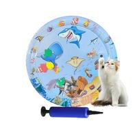 Générique Ocean Breeze Splashland, Ocean Breeze Splashland Cat Toy, Year-Round Cooling & Warmth, Anti-Scratch Water Mat for Cats (25.6in-B)