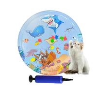 Générique Ocean Breeze Splashland, Ocean Breeze Splashland Cat Toy, Year-Round Cooling & Warmth, Anti-Scratch Water Mat for Cats (37.4in-A)
