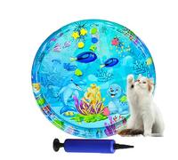 Générique Ocean Breeze Splashland, Ocean Breeze Splashland Cat Toy, Year-Round Cooling & Warmth, Anti-Scratch Water Mat for Cats (37.4in-B)