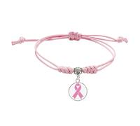 Générique Octobre Rose 2025 Accessoires, Bracelet Breloque Octobre Rose Bijoux de Cancer du Sein Bracelets de Cancer du Sein Ruban Accessoire Élégant Pour Adolescents