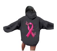 Générique Octobre Rose Accessoires Sweat a Capuche Femme À Polaire Sweats Garçon Ruban Pull Pale Zippé Gilet sans Manche Homologué Oversize Long