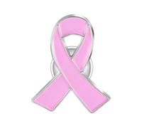 Générique Octobre Rose Broche de Sensibilisation Cancer du Sein 2025 - Accessoires Mode et Élégant Ruban Fer Épinglettes Pin's pour Femme (6X4CM)
