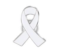 Générique Octobre Rose Broche Femmes,Broches Avec Ruban Et Épingle À Nourrice Symbole De Sensibilisation Au Cancer Du Sein Pins Épingles 2025 Accessoires Mode Élégant Satin (1Pc Blanc-a,6X4CM)