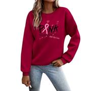 Générique Octobre Rose Femme Accessoires 2025 Sweat - Ruban Un Molletonnés Octobre Pull Grande Sweatshirt Portons pour sans Chaud Sweat Sensibilisation Cancer du Sein Rose Sweat-Shirt