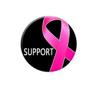 Générique Octobre Rose Pins Circulaire avec Imprimé Lettres Broche Sensibilisation Cancer du Sein Insignes de Bienfaisance Femme Accessoire Soutien Espoir pour Vêtements Sacs et Soutien Santé