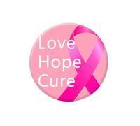 Générique Octobre Rose Pins Circulaire avec Imprimé Lettres Broche Sensibilisation Cancer du Sein Insignes de Bienfaisance Femme Accessoire Soutien Espoir pour Vêtements Sacs et Soutien Santé