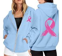 Générique Octobre Rose Sweat-Shirt Cancer du Sein à Manches Longues Ruban Rose De Sensibilisation Au Cancer du Sein D'Octobre Sport Oversize Sweat à imprimé Fantôme d'halloween #7