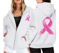 Générique Octobre Rose Sweat-Shirt Cancer du Sein à Manches Longues Ruban Rose De Sensibilisation Au Cancer du Sein D'Octobre Sport Oversize Sweat à imprimé Fantôme d'halloween #7