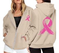 Générique Octobre Rose Sweat-Shirt Cancer du Sein à Manches Longues Ruban Rose De Sensibilisation Au Cancer du Sein D'Octobre Sport Oversize Sweat à imprimé Fantôme d'halloween #7