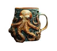 Générique Octopus Beer Coffee Mugs, Tasse À Café En Résine Faite À La Main Avec Poignée, Tasse À Café Créative Sur Le Thème De La Pieuvre, Décoration De Fête Fantaisie Pour Cappuccino Latte Wine