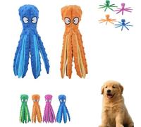 Générique Octopus Dog Toy, Eco-Friend Octopus Plush, Crawling Octopu Pet Toy Bite-Resistant Squeaky, Interactive Chew Dog Toys for Puppies, No Stuffing, Small to Large Dogs (Color B)