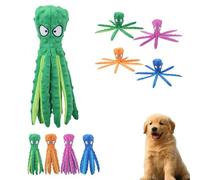 Générique Octopus Dog Toy, Eco-Friend Octopus Plush, Crawling Octopu Pet Toy Bite-Resistant Squeaky, Interactive Chew Dog Toys for Puppies, No Stuffing, Small to Large Dogs (Green)