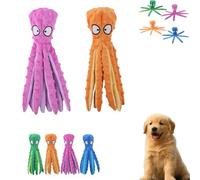 Générique Octopus Dog Toy, Eco-Friend Octopus Plush, Crawling Octopu Pet Toy Bite-Resistant Squeaky, Interactive Chew Dog Toys for Puppies, No Stuffing, Small to Large Dogs (Color D)