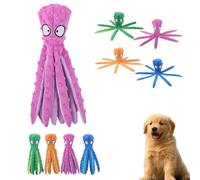 Générique Octopus Dog Toy, Eco-Friend Octopus Plush, Crawling Octopu Pet Toy Bite-Resistant Squeaky, Interactive Chew Dog Toys for Puppies, No Stuffing, Small to Large Dogs (Purple)