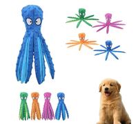 Générique Octopus Dog Toy, Eco-Friend Octopus Plush, Crawling Octopu Pet Toy Bite-Resistant Squeaky, Interactive Chew Dog Toys for Puppies, No Stuffing, Small to Large Dogs (Blue)