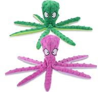 Générique Octopus Dog Toy, Stuffing Free Octopus Dog Toy, Squeaky & Crinkle Plush for Aggressive Chewers Dogs, for Interactive Play, Teething & Anxiety Relief (2PCSB)